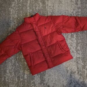 Ralph Lauren Polo Kids Red Puffer Jacket
